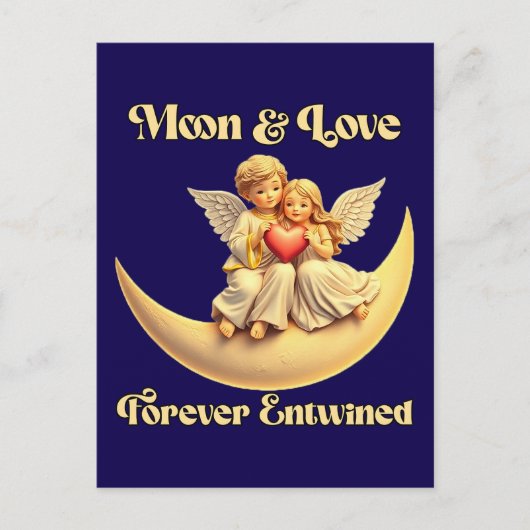 Eternal Love on a Crescent Moon Briefkaart (Voorkant)