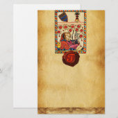 ETERNAL LOVE PARCHMENT RED WAX SEAL MONOGRAM BRIEFPAPIER (Voorkant / Achterkant)