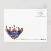 Eternal Love Rainbow Swallow Tattoo Briefkaart (Achterkant)