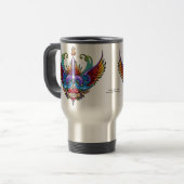 Eternal Love Rainbow Swallow Tattoo Travel Mug Reisbeker (Voorkant links)