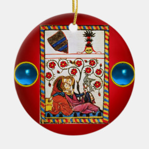 ETERNAL LOVE red blue gem Keramisch Ornament