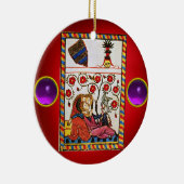 ETERNAL LOVE rode paarse geit Keramisch Ornament (Rechts)