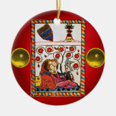 ETERNAL LOVE rood geel geel Keramisch Ornament (Voorkant)
