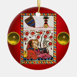 ETERNAL LOVE rood geel geel Keramisch Ornament