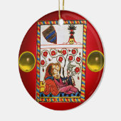 ETERNAL LOVE rood geel geel Keramisch Ornament (Links)