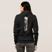 Eternal Love Skeletons Brushstroke Paint Hoodie (Achterkant volledig)
