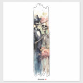 Eternal Love Skeletons Brushstroke Paint Sticker (Vel)