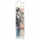 Eternal Love Skeletons Brushstroke Paint Sticker (Voorkant)