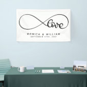 Eternal Love Symbol | Jouw naam en datum toevoegen Spandoek (Beurs)