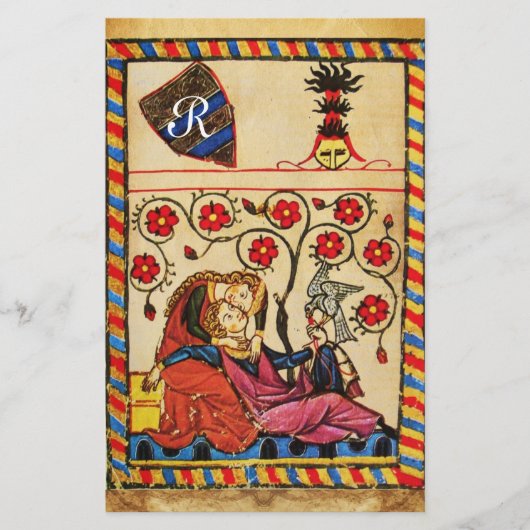 ETERNAL LOVE VALENTIJNSDAG PARCHTIEMONOGRAM BRIEFPAPIER (Voorkant)