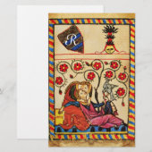 ETERNAL LOVE VALENTIJNSDAG PARCHTIEMONOGRAM BRIEFPAPIER (Voorkant / Achterkant)