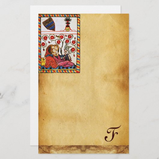 ETERNAL LOVE VALENTIJNSDAG PARCHTIEMONOGRAM BRIEFPAPIER (Voorkant / Achterkant)