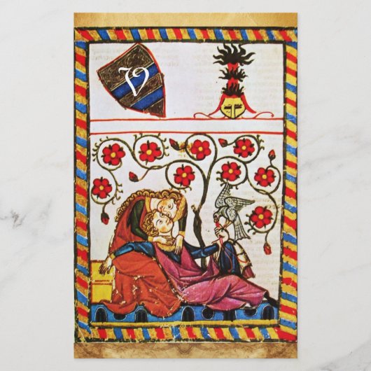 ETERNAL LOVE VALENTIJNSDAG PARCHTIEMONOGRAM BRIEFPAPIER (Voorkant)