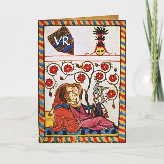 ETERNAL LOVE VALENTIJNSDAG PARCHTIEMONOGRAM FEESTDAGEN KAART (Voorkant)