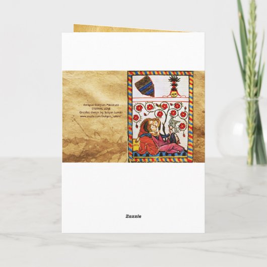 ETERNAL LOVE VALENTIJNSDAG PARCHTIEMONOGRAM FEESTDAGEN KAART (Achterkant)