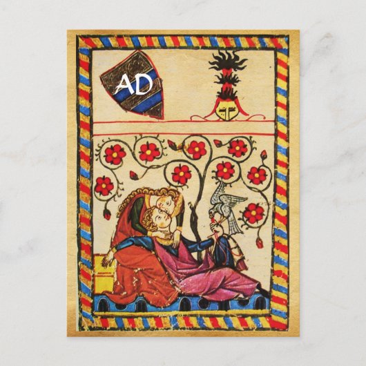 ETERNAL LOVE VALENTIJNSDAG PARCHTIEMONOGRAM FEESTDAGENKAART (Voorkant)