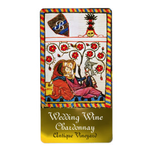 ETERNAL LOVE, Weddenschap White Wine Monogram Etiket