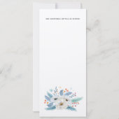 Eternal Love Witte Bloemen Bruiloft MENU KRAFT Kaart (Achterkant)