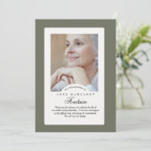 Eternal Memory Sympathie Foto bedankt Kaart (Staand voorkant)