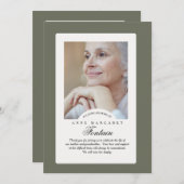 Eternal Memory Sympathie Foto bedankt Kaart (Voorkant / Achterkant)