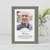 Eternal Memory Sympathie Foto bedankt Kaart (Staand voorkant)