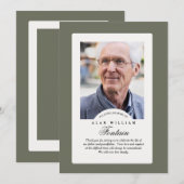 Eternal Memory Sympathie Foto bedankt Kaart (Voorkant / Achterkant)