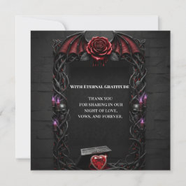 Eternal Night Gothic Vampire Wedding Dark Romance Bedankkaart