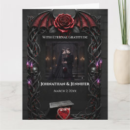 Eternal Night Gothic Vampire Wedding Dark Romance Bedankkaart