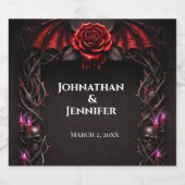 Eternal Night Gothic Vampire Wedding Dark Romance  Bier Etiket (Enkel label)