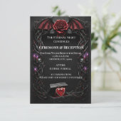 Eternal Night Gothic Vampire Wedding Dark Romance Informatiekaartje (Staand voorkant)