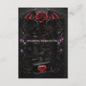 Eternal Night Gothic Vampire Wedding Dark Romance Informatiekaartje (Achterkant)