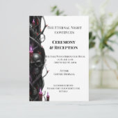 Eternal Night Gothic Vampire Wedding Dark Romance Informatiekaartje (Staand voorkant)