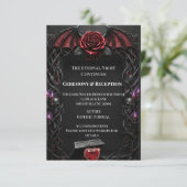 Eternal Night Gothic Vampire Wedding Dark Romance Informatiekaartje (Staand voorkant)