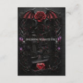 Eternal Night Gothic Vampire Wedding Dark Romance Informatiekaartje (Achterkant)