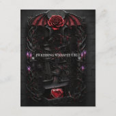 Eternal Night Gothic Vampire Wedding Dark Romance Informatiekaartje (Achterkant)