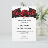 Eternal Night Gothic Vampire Wedding Dark Romance Informatiekaartje (Staand voorkant)