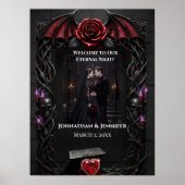 Eternal Night Gothic Vampire Wedding Dark Romance Poster (Voorkant)