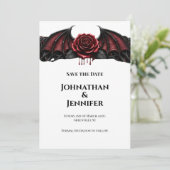 Eternal Night Gothic Vampire Wedding Dark Romance Save The Date (Staand voorkant)