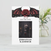 Eternal Night Gothic Vampire Wedding Dark Romance Save The Date (Staand voorkant)
