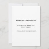 Eternal Night Gothic Vampire Wedding Dark Romance Save The Date (Achterkant)
