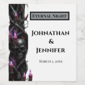 Eternal Night Gothic Vampire Wedding Dark Romance Wijn Etiket (Enkel label)