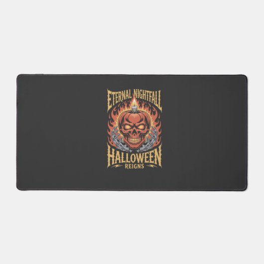 Eternal Nightfall Halloween Skull Pumpkin Bureaumat (Voorkant)