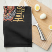 Eternal Nightfall Halloween Skull Pumpkin Theedoek (Quarter Fold)