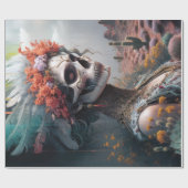 Eternal Princess Warrior, een Amerikaanse schedel Cadeaupapier (Vlak)