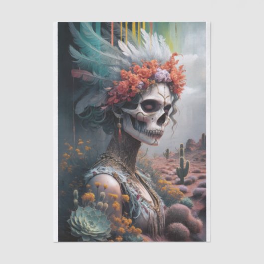 Eternal Princess Warrior, een Amerikaanse schedel Tissuepapier (Voorkant)