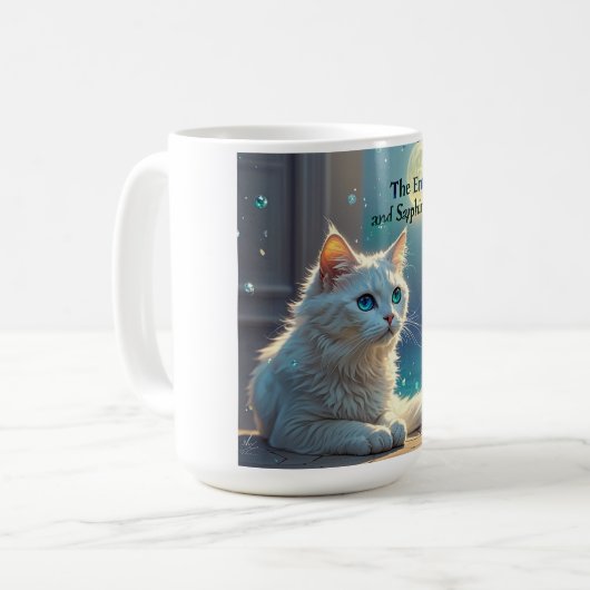 Eternal Radiance: kleurrijke diepten Koffiemok (Voorkant links)