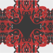 Eternal Red Abstracte Acrylverf Vloeibare Kunst Sticker (Voorkant)