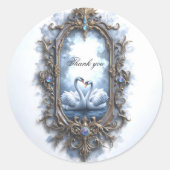 Eternal Reflection – De Swanheart Unie. Ronde Sticker (Voorkant)