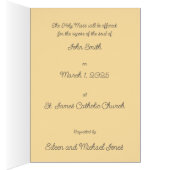 Eternal Rest Mass Offering Card (Binnen (Rechts))