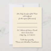 Eternal Rest Mass Offering Card Notitiekaartje (Achterkant)